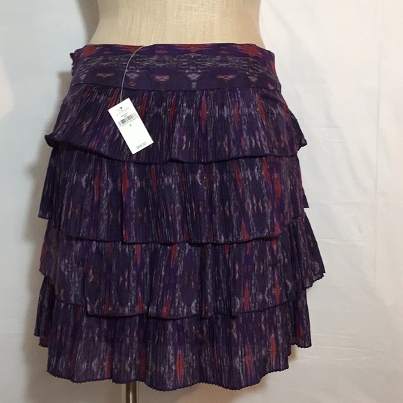 NWT Gap Size 6 cotton & silk Navajo pleated skirt - Picture 4 of 8